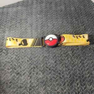 Pokemon Belt 2018  Pokeball Buckle Yellow Webbing Adjustable Kids Adult